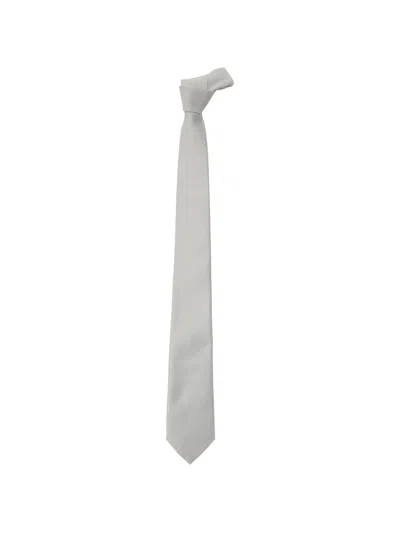 Emporio Armani Silk Jacquard Op-art Tie In Gray