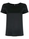 Emporio Armani Silk Blend Top With Short Sleeves