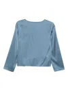 Emporio Armani Silk Top In Black