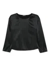 Emporio Armani Silk Top In Black