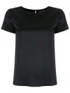 Emporio Armani Round-neck Cotton T-shirt In Blue