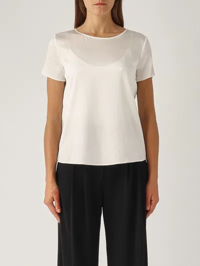 Emporio Armani Short Sleeve Shirt In Viola