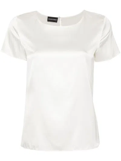 Emporio Armani Short Sleeve Shirt In Viola