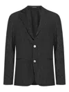 Emporio Armani Single-breasted Blazer Jacket In Black