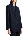 Emporio Armani Single Breasted Blazer In Blue