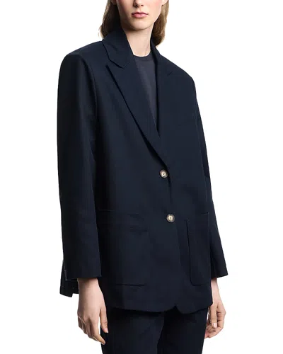 Emporio Armani Single Breasted Blazer In Blue