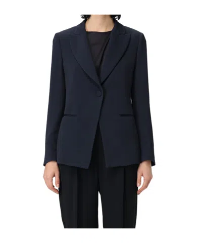 Emporio Armani Single-breasted Blazer In Black