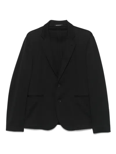 Emporio Armani Single-breasted Blazer In Black