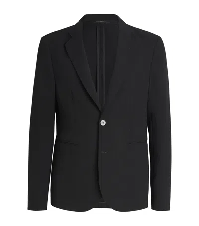 Emporio Armani Single-breasted Blazer In Black