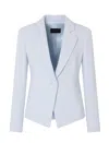 Emporio Armani Crepe Cady Notch Lapel Jacket In Blue