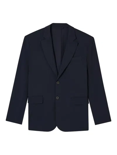 Emporio Armani Single-breasted Blazer In Blue