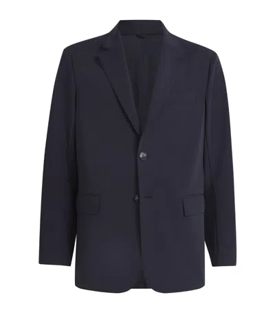 Emporio Armani Single-breasted Blazer In Blue