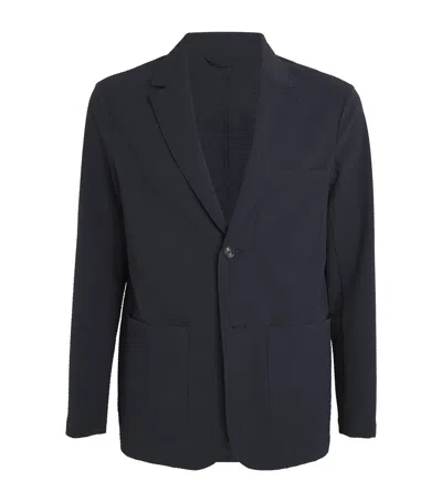 Emporio Armani Single-breasted Blazer In Blue