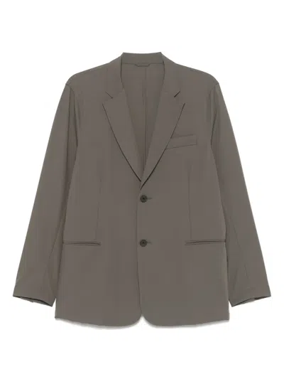 Emporio Armani Single-breasted Blazer In Brown