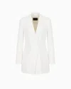 Emporio Armani Single-breasted Blazer In Envers Satin