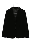 Emporio Armani Single-breasted Blazer Jacket In Black