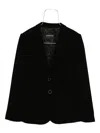 Emporio Armani Single-breasted Blazer Jacket In Black
