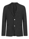 Emporio Armani Single-breasted Blazer Jacket In Black