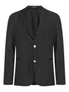Emporio Armani Single-breasted Blazer Jacket In Black