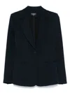 Emporio Armani Single-breasted Blazer Featuring Shoulder Pads In Black