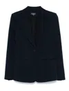 Emporio Armani Single-breasted Blazer Featuring Shoulder Pads In Black