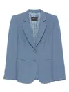 Emporio Armani Single-breasted Blazer Jacket In Blue