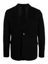 Emporio Armani Stretch Single Breasted Blazer In Negro