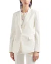 EMPORIO ARMANI STRETCH COTTON SINGLE BREASTED BLAZER