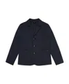 Emporio Armani Single-breasted Blended Suit Jacket In Blue