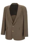 Emporio Armani Super 130's Wool Tobacco Blazer