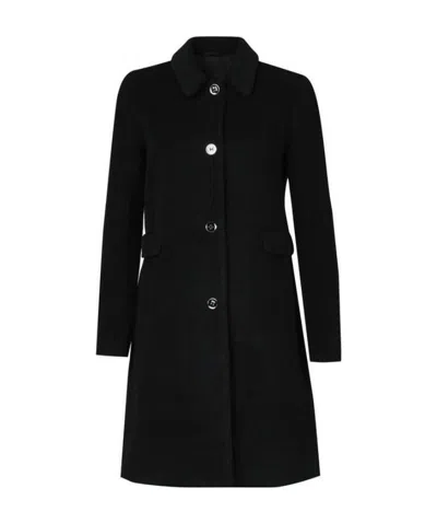 Emporio Armani Single-breasted Coat In Black