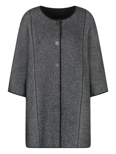 Emporio Armani Single-breasted Coat In Gray