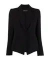 Emporio Armani Single-breasted Fitted Blazer In Black