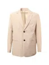 Emporio Armani Single-breasted Jacket In Beige