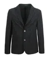Emporio Armani Single-breasted Blazer Jacket In Black