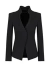 Emporio Armani A Blazer With A Missing Corner Lapel In Black