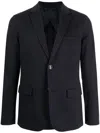 Emporio Armani Tailored Single-breasted Jacket Dart Detailing In Blue