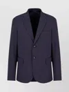 Emporio Armani Official Store Travel Essentials Viscose Blend Jersey Blazer In Blue