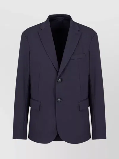 EMPORIO ARMANI SINGLE BREASTED JACKET WITH NOTCH LAPEL AND POCKETS
