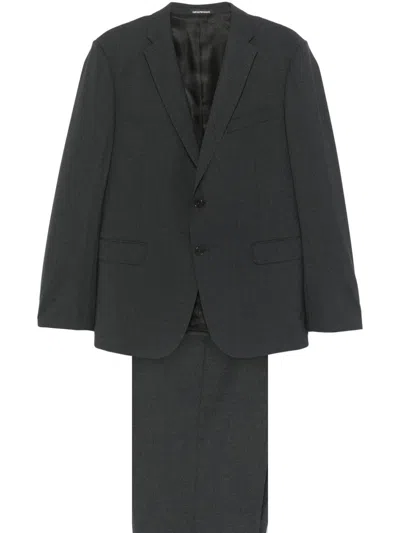 Emporio Armani Single-breasted Slim Suit In Grey