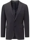 Emporio Armani Wool Single-breasted Blazer In 灰色