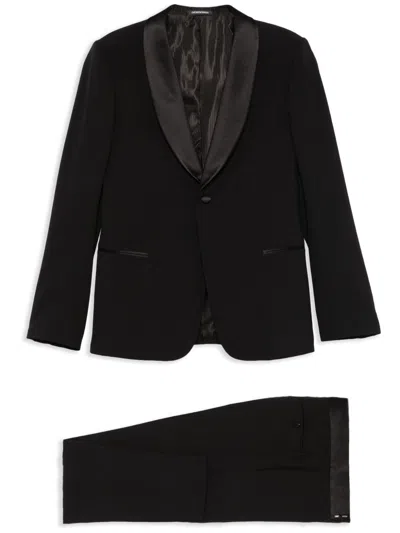 Emporio Armani Single-breasted Suit In Black