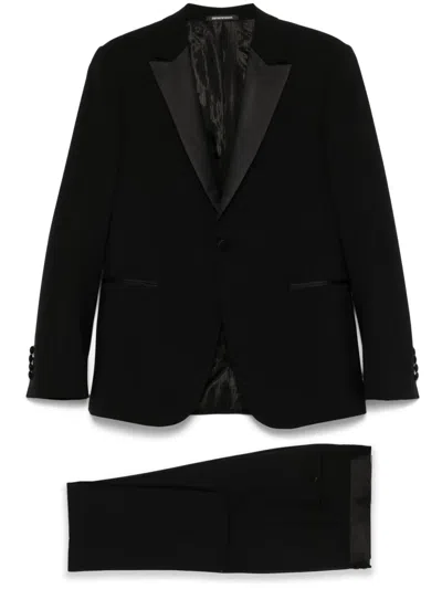 Emporio Armani Single-breasted Suit In Black