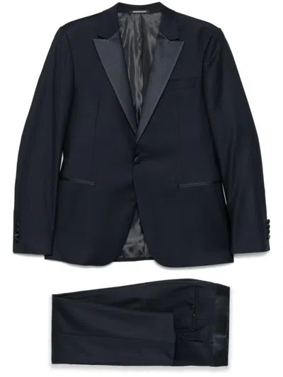 Emporio Armani Single-breasted Suit In Blue