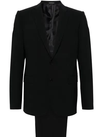 Emporio Armani Single-breasted Suit In Blue