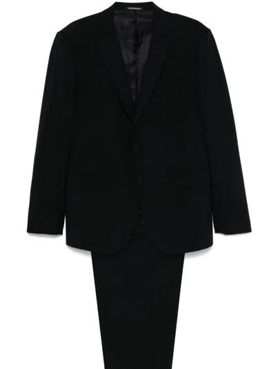 Emporio Armani Single-breasted Suit In Black