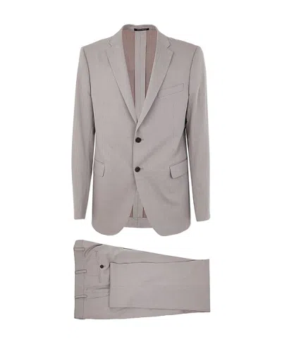 Emporio Armani Single-breasted Suit In Gray
