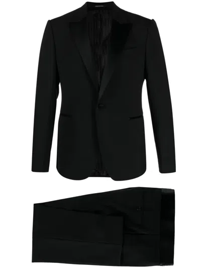 Emporio Armani Single-breasted Tailored Suit In 黑色