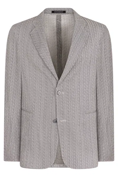 EMPORIO ARMANI SINGLE-BREASTED TWO-BUTTON JACKET