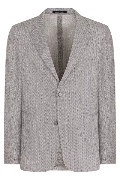 EMPORIO ARMANI EMPORIO ARMANI SINGLE-BREASTED TWO-BUTTON JACKET